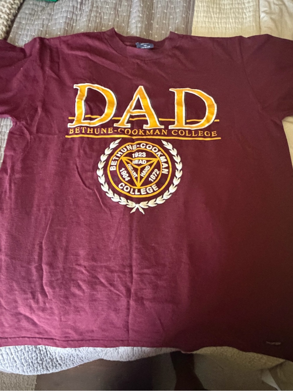 DAD Bethune-Cookman College Graphic Tee - Maroon & Gold